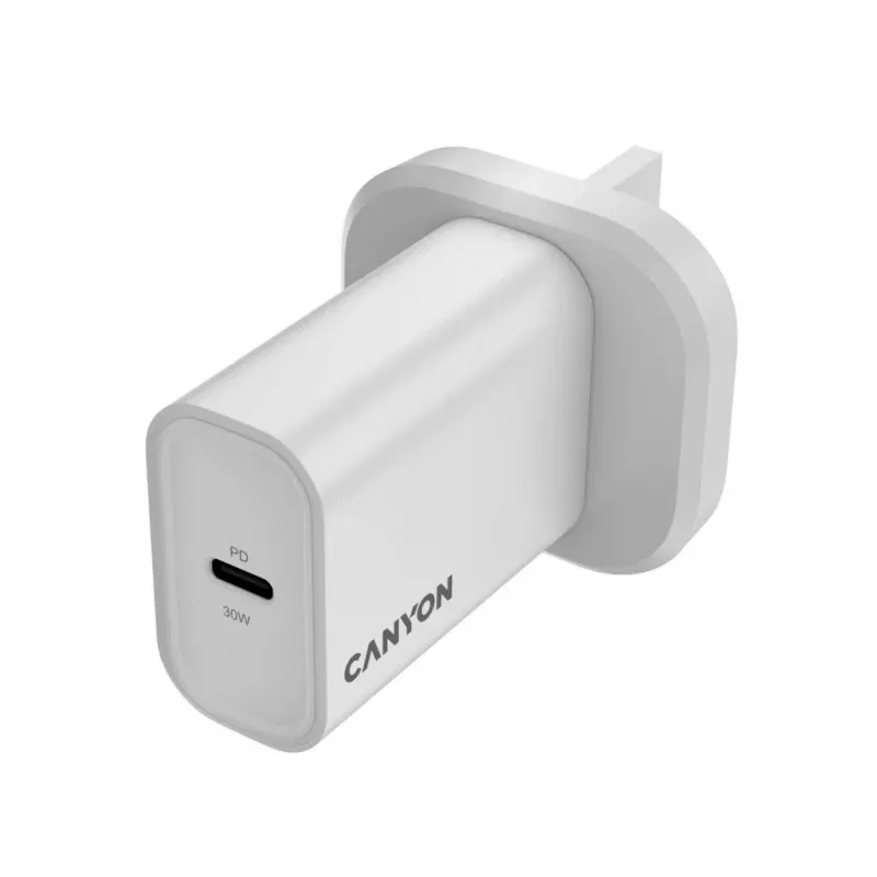 CANYON OnCharge 30CL Max Power caricabatterie da parete 30W 1xPD UK bianco