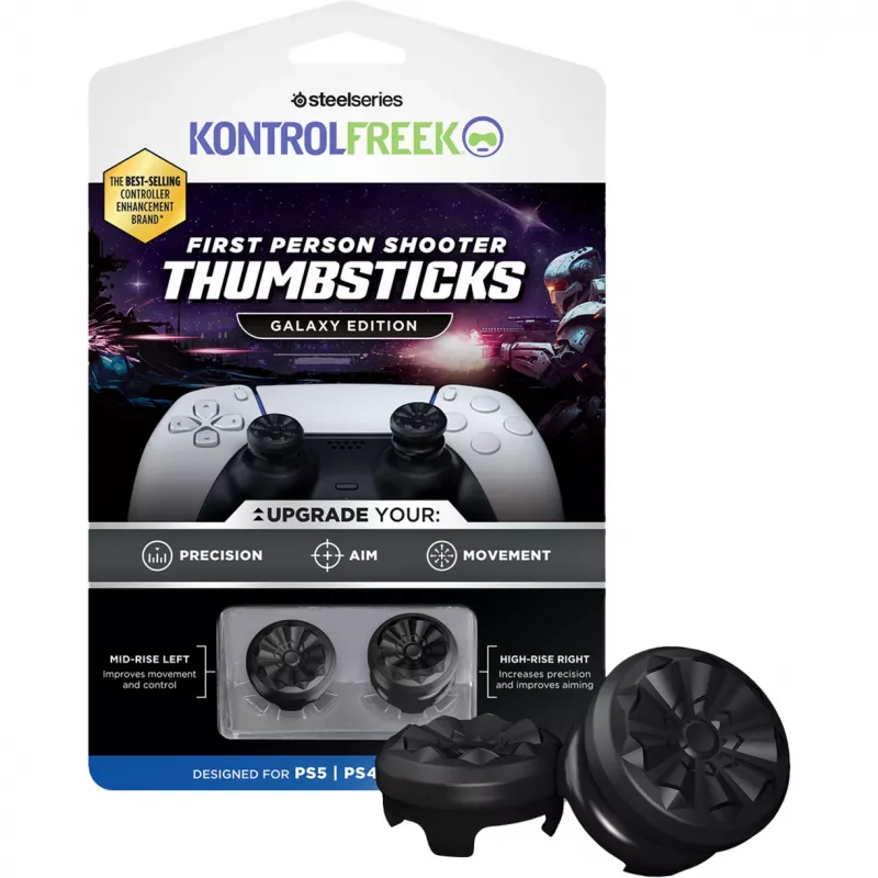 SteelSeries KontrolFreek FPS Performance Thumbsticks Galaxy Edition (nero, 2 pz., per controller PlayStation 5/4)