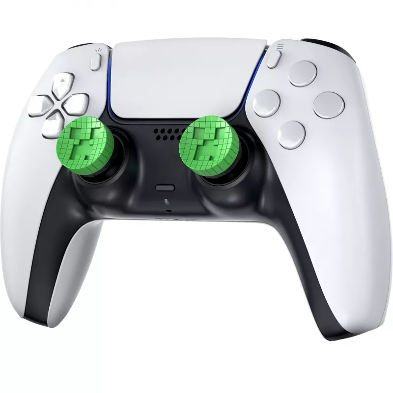 SteelSeries KontrolFreek Minecraft Performance Thumbsticks Creeper Edition (verde/nero, 2 pz., per controller PlayStation 5/4)