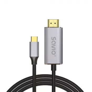 SAVIO Cavo USB-C su HDMI 2.0b 1m argento CL-170