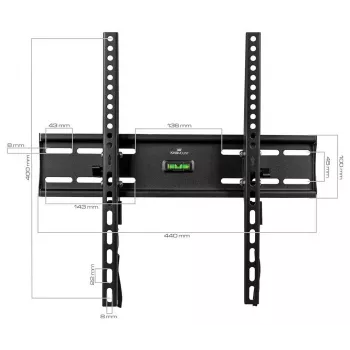 KINGMOUNT KG-1004 supporto TV da parete inclinabile per schermi da 23-65 pollici, VESA 100x100 fino a 400x400, fino a 45 kg