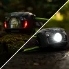 VAYOX VA0020 Lampada frontale a batteria ricaricabile, 170 lm, sensore di movimento, 1200 mAh, USB-C, IP66, nero
