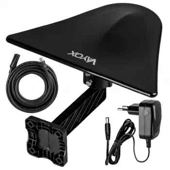 VAYOX DigiActiv VA0023 Antenna esterna attiva DVB-T/T2 4G LTE VHF UHF nero