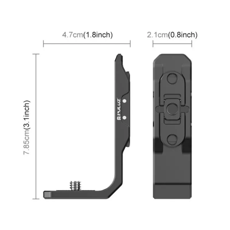 PULUZ Adapter Mount Bracket Horizontal Vertical con vite da 1/4