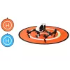 SUNNYLIFE Tappetino di atterraggio per drone 75cm arancione/blu nylon impermeabile double-sided pieghevole con borsa e picchetti da terra