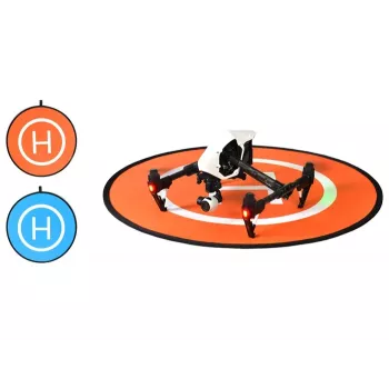 SUNNYLIFE Tappetino di atterraggio per drone 75cm arancione/blu nylon impermeabile double-sided pieghevole con borsa e picchetti da terra