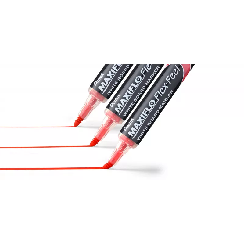 Set di pennarelli per lavagna bianca Pentel Maxiflo Flex-Feel, colori misti, 2,0 - 5,0 mm, 4 pezzi