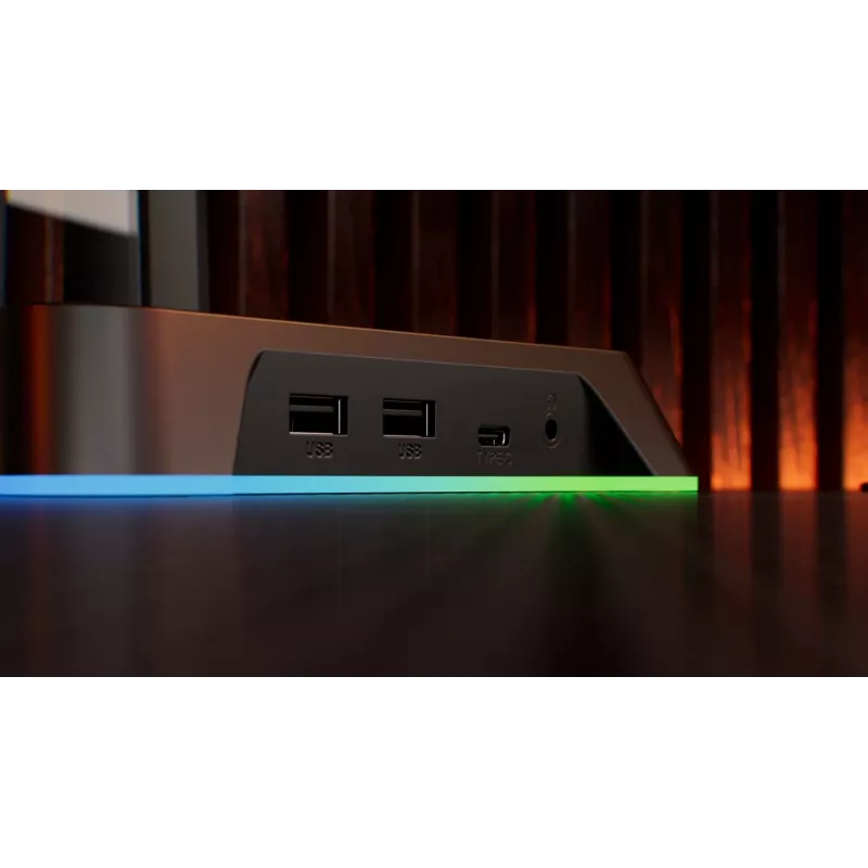 KRUX Rivt supporto per cuffie con illuminazione RGB, nero (KRXG003)