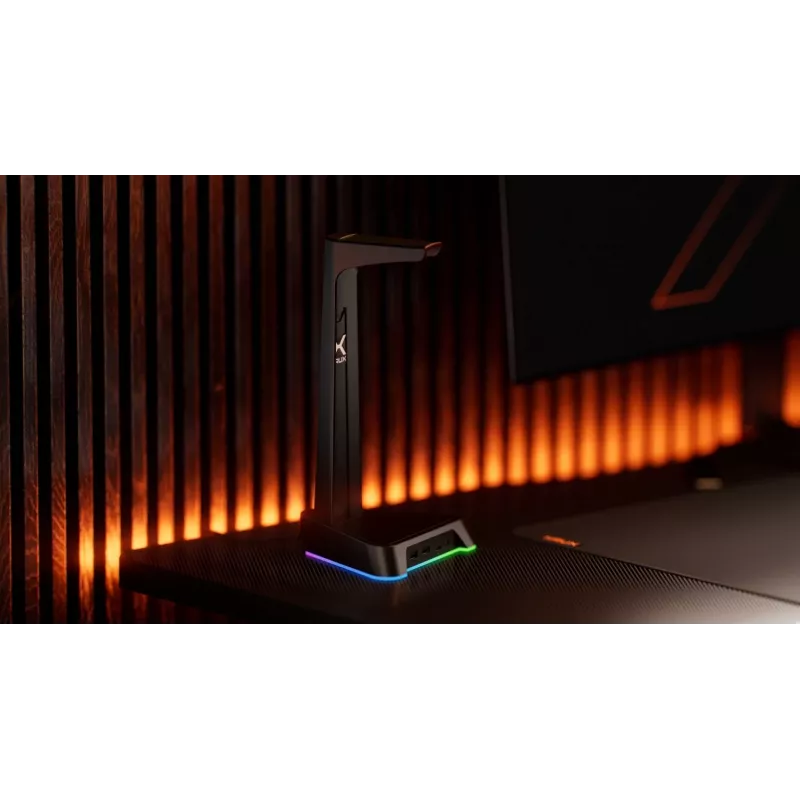 KRUX Rivt supporto per cuffie con illuminazione RGB, nero (KRXG003)