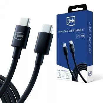 3mk Hyper cavo C to C 100W 1,2m nero