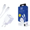 3MK Hyper Charger PD 25W + 1x cavo USB-C a USB-C