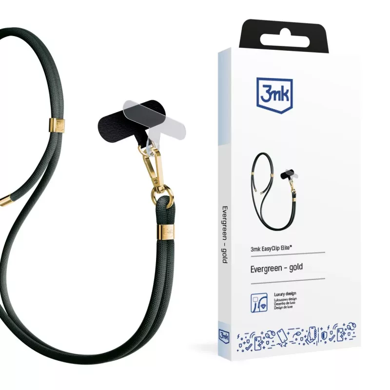 Cordino per telefono 3mk EasyClip Elite, Evergreen Gold