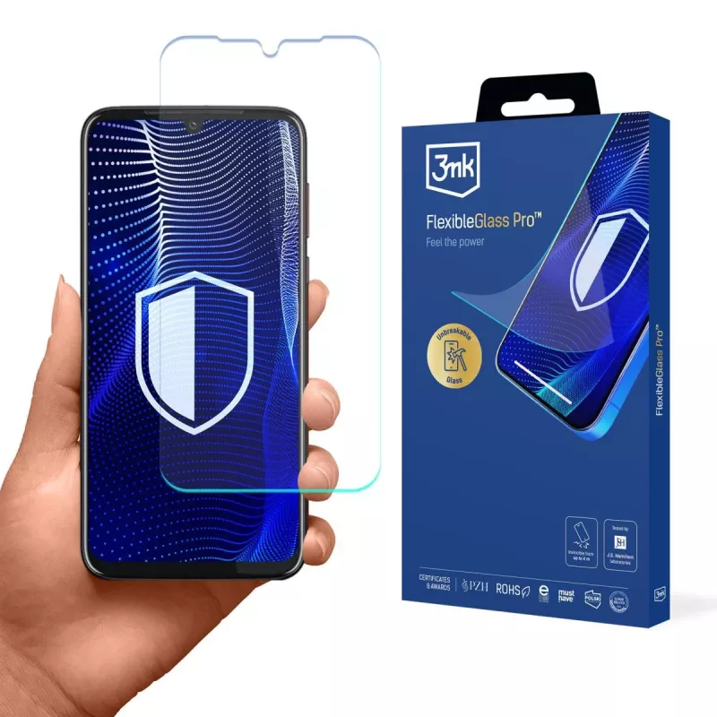 Motorola One Vision Plus - Pellicola protettiva in vetro ibrido 3mk FlexibleGlass Pro
