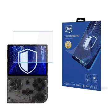 3MK PROTECTION Pellicola protettiva FlexibleGlass Pro per Anbernic RG35XX (3,5 pollici) - vetro ibrido 0,3 mm, durezza 7H, rivestimento oleofobico, senza bolle
