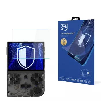 3MK PROTECTION Pellicola protettiva FlexibleGlass Pro per Anbernic RG35XX (3,5 pollici) - vetro ibrido 0,3 mm, durezza 7H, rivestimento oleofobico, senza bolle