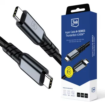 3mk Hyper N-SERIES Thunderbolt 4 240W 40Gb/s 8K60Hz 48V/5A nero 1m