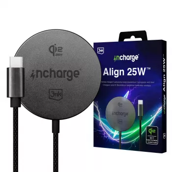 3mk incharge Align Qi2 25W per Android nero