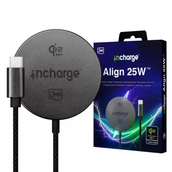 3mk incharge Align Qi2 25W per Android nero