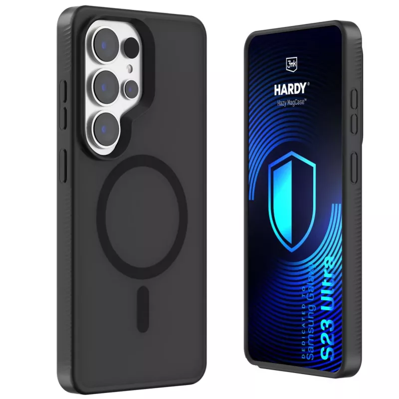 3MK PROTECTION Samsung Galaxy S23 Ultra - 3mk Hardy Hazy MagCase nero