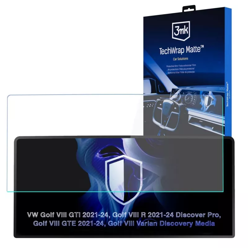 3MK PROTECTION VW Golf VIII R 2021-24 Discover Pro - 3mk TechWrap Matte Center Display Screen Protector