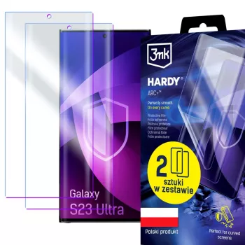 3MK PROTECTION Samsung Galaxy S23 Ultra - 3mk Hardy ARC+ pellicola protettiva (confezione da 2)