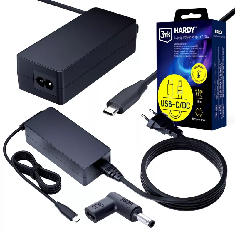 3MK PROTECTION 3mk HARDY alimentatore per laptop 65W per Dell 20V USB-C/DC 4,5 x 3,0