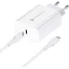 FORCELL F-ENERGY TFK-TC-20WPD alimentatore USB-C con cavo USB-C a Lightning, 20W PD QC4.0, 3A, bianco