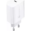 FORCELL F-ENERGY TFK-TC-25WPD caricatore da parete USB-C 25W PD QC 3.0 con cavo USB-C a USB-C 3A bianco