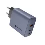 FORCELL F-ENERGY GaN VT-42B caricatore da parete 2x USB-C + USB-A PD QC4.0 4A 65W grigio