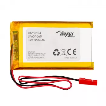 Batteria ricaricabile Li-Po Akyga AKY0654 LP654060 3,7 V 1950 mAh, PCM, JST 2,54 2 poli, 150 mm
