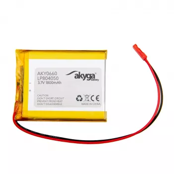 Batteria ricaricabile Li-Po Akyga AKY0660 LP804050 3,7 V 1800 mAh, PCM, JST 2,54 2 poli, 150 mm
