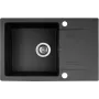 PYRAMIS LEFKADA Set lavello da cucina (68x44) 1 vasca 1 gocciolatoio nero + rubinetto Flessi Black Edision - 070 260 611F