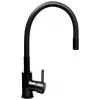 PYRAMIS LEFKADA Set lavello da cucina (68x44) 1 vasca 1 gocciolatoio nero + rubinetto Flessi Black Edision - 070 260 611F