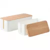 MOZOS KBO-LW-WOOD scatola in bambù per gestione cavi per ciabatte, legno naturale