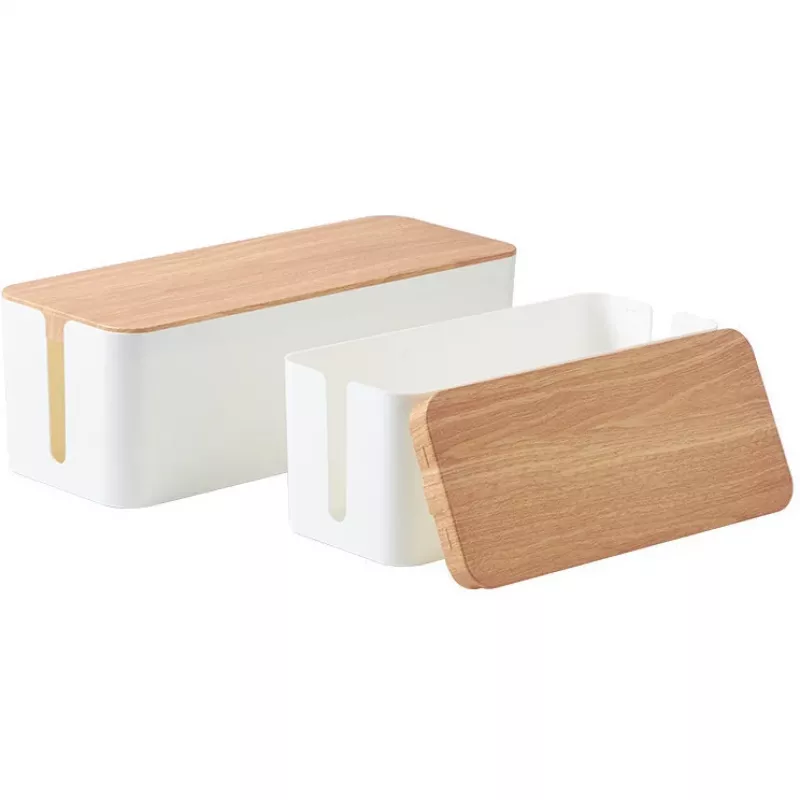 MOZOS KBO-LW-WOOD scatola in bambù per gestione cavi per ciabatte, legno naturale