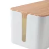 MOZOS KBO-LW-WOOD scatola in bambù per gestione cavi per ciabatte, legno naturale