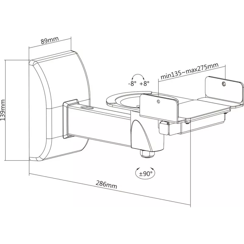 MOZOS SM51-SET supporti a parete per altoparlanti, 2 pz.