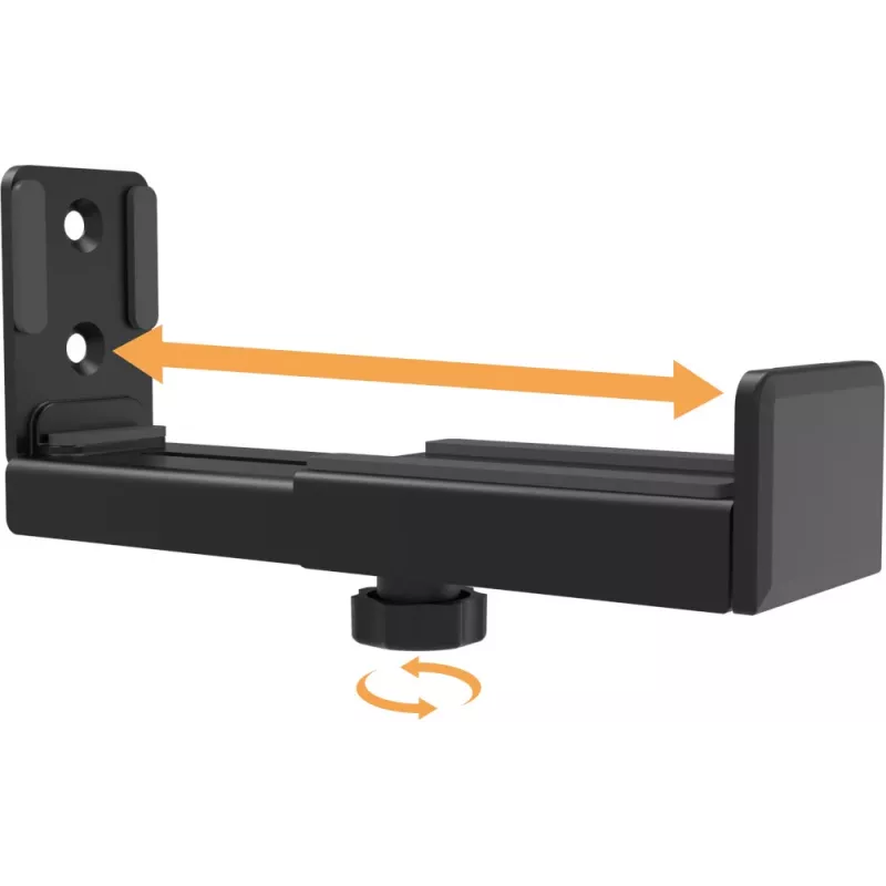 MOZOS SWM2 Supporto a parete per soundbar – nero, acciaio, portata 15 kg