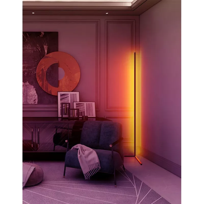MOZOS LC-RGB Lampada da terra angolare LED bianca