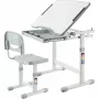 MOZOS DC-SET Set scrivania e sedia regolabili in altezza grigio