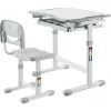 MOZOS DC-SET Set scrivania e sedia regolabili in altezza grigio
