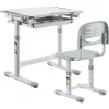 MOZOS DC-SET Set scrivania e sedia regolabili in altezza grigio