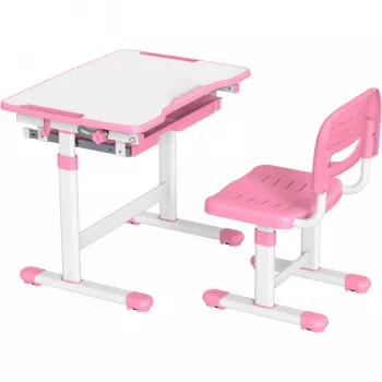 MOZOS DC-SET Set scrivania e sedia regolabili rosa