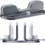 MOZOS H1 Supporto universale per laptop e tablet, regolabile in altezza e inclinazione, pieghevole, lega di alluminio, argento, incl. custodia