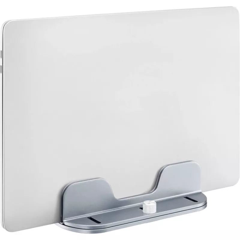 MOZOS H1 Supporto universale per laptop e tablet, regolabile in altezza e inclinazione, pieghevole, lega di alluminio, argento, incl. custodia