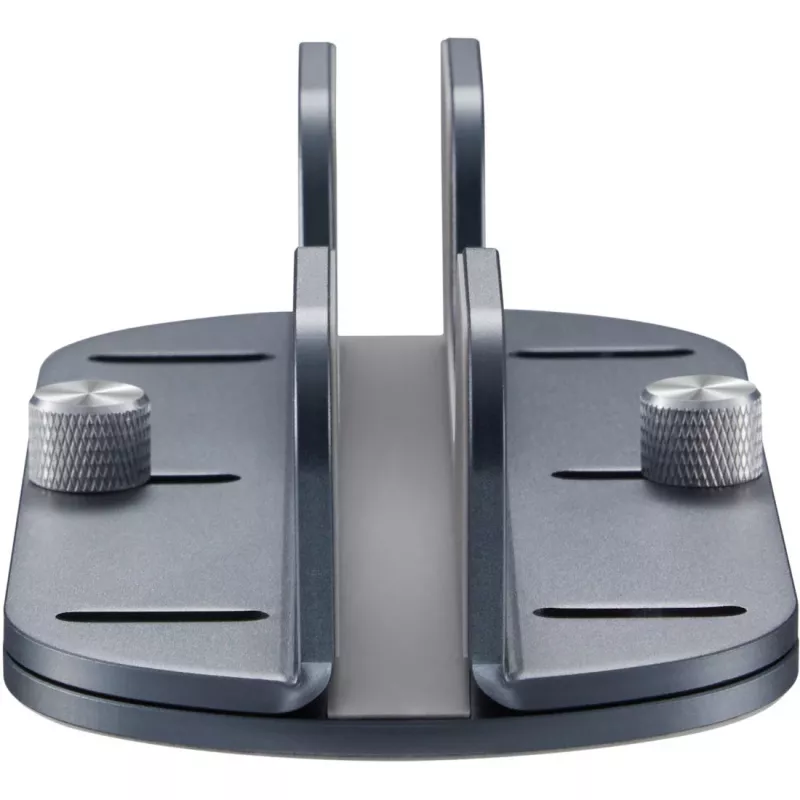 MOZOS H1 Supporto universale per laptop e tablet, regolabile in altezza e inclinazione, pieghevole, lega di alluminio, argento, incl. custodia