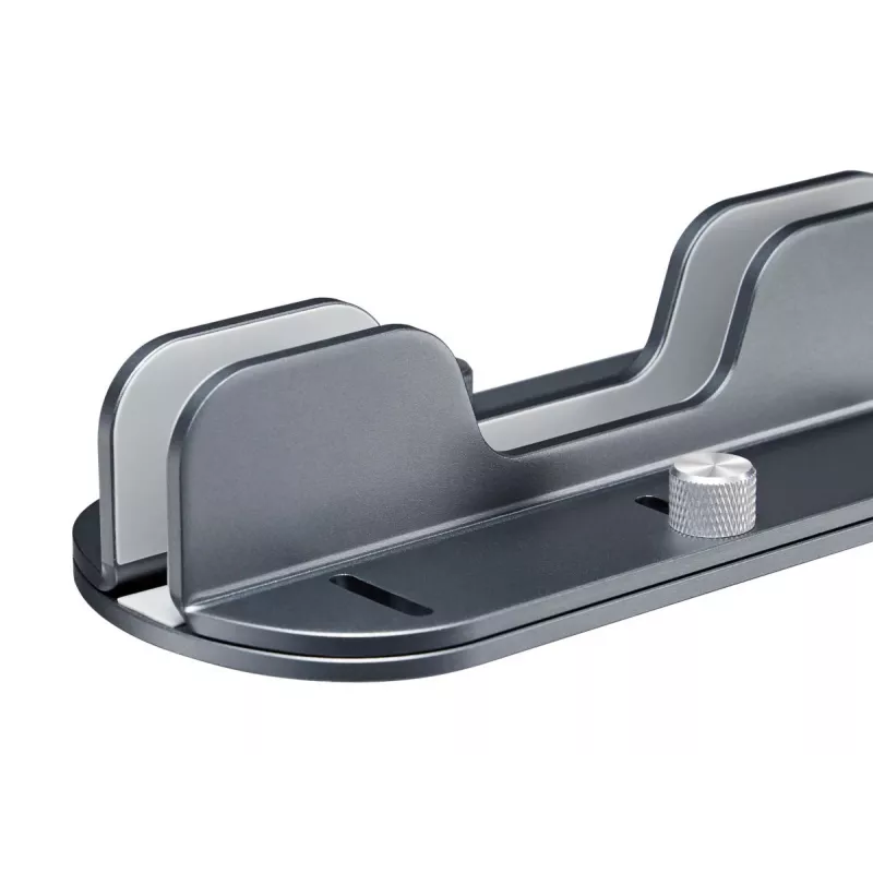 MOZOS H1 Supporto universale per laptop e tablet, regolabile in altezza e inclinazione, pieghevole, lega di alluminio, argento, incl. custodia
