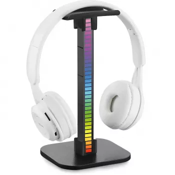 MOZOS D11 supporto cuffie RGB LED con hub USB e ingresso audio
