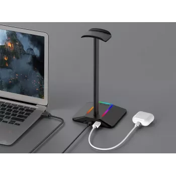 MOZOS D12 supporto cuffie RGB LED per cuffie over-ear