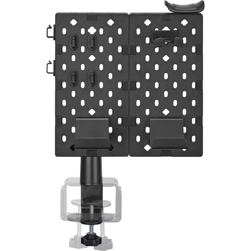 MOZOS OA1 organizer da scrivania con pannello forato, nero, acciaio